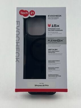 Tech21 EvoCheck FlexShock iPhone 16 Pro Smokey Case NWT